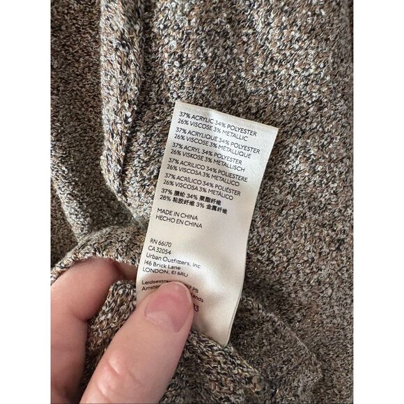 Free People Going For Gold Sweater in Metallic Rose Size Large - Picture 6 of 6